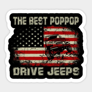 The Best Poppop Drive Jeeps American Flag Jeep Sticker